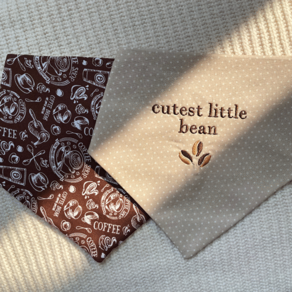 'Cutest Little Bean' Reversible Tie-on Bandana