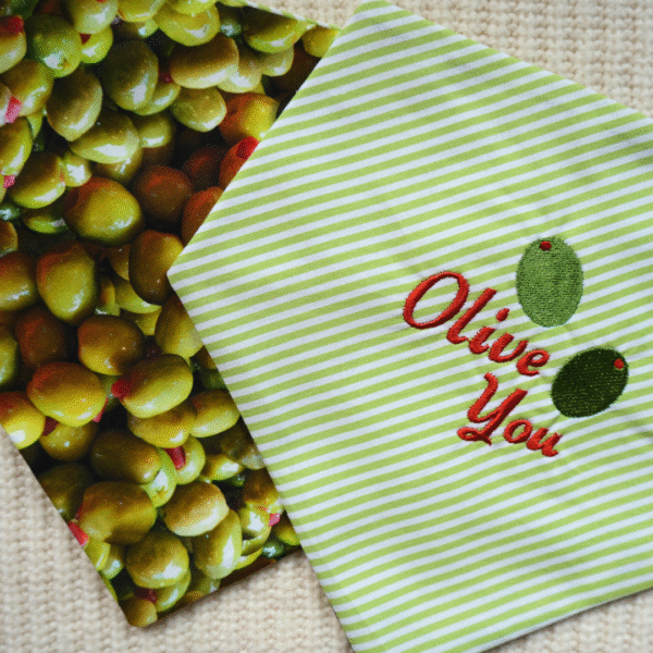 'Olive You' Reversible Tie-on Bandana - Image 2