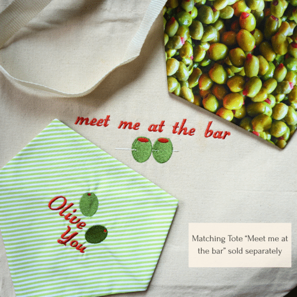 'Olive You' Reversible Tie-on Bandana - Image 4