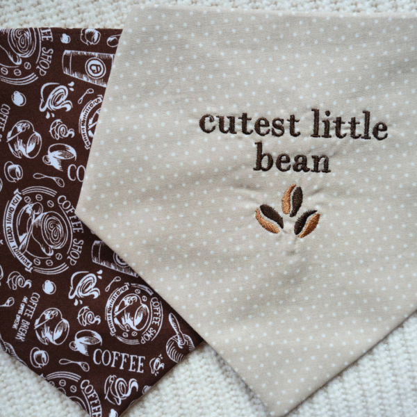 'Cutest Little Bean' Reversible Tie-on Bandana - Image 2