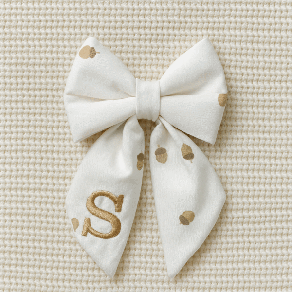 Little Acorn Personalized Bow