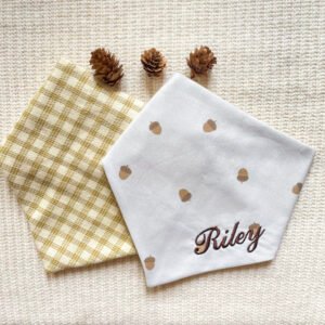 Little Acorn Personalized Reversible Bandana