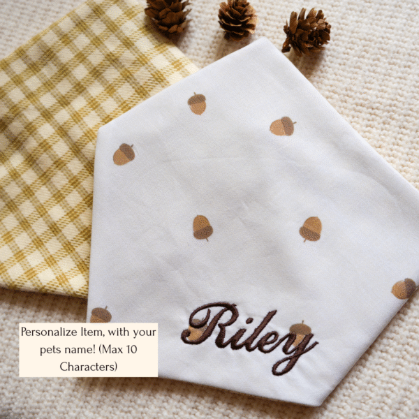 Little Acorn Personalized Reversible Bandana - Image 2